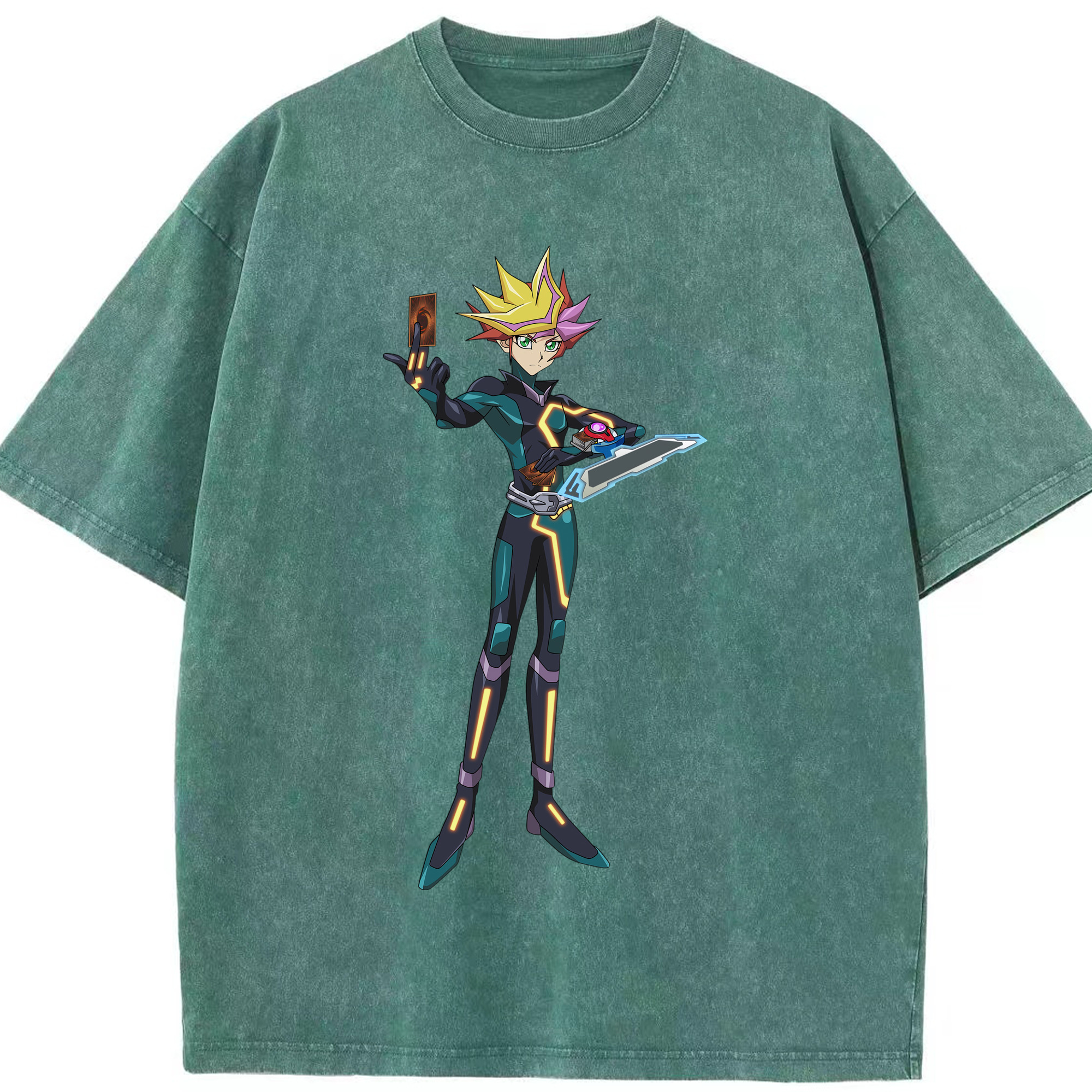 （画像用） 遊☆戯☆王 Yu-Gi-Oh! 綿100% ヴィンテージ風 半袖Tシャツ（フロントプリント）